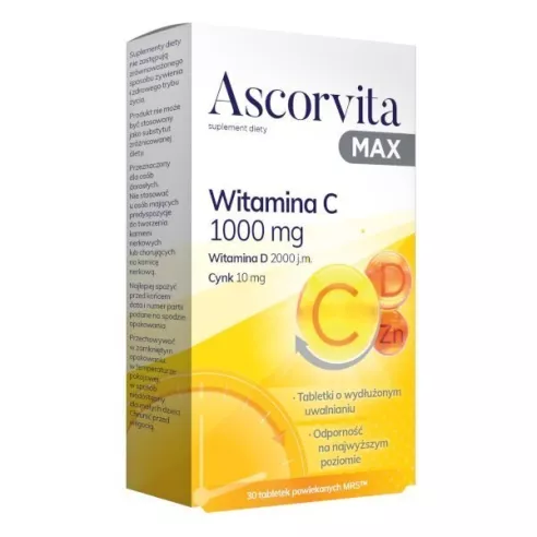 Ascorvita MAX, 30 tabletek.