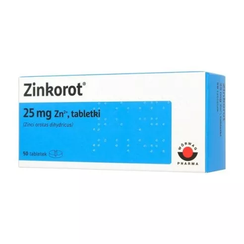 Zinkorot 25 mg. 50 tabletek.