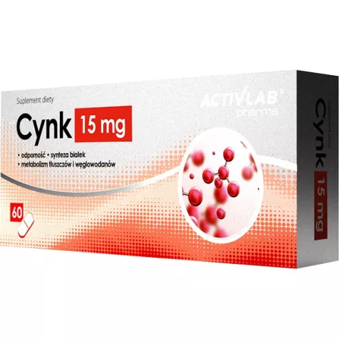 Cynk 15 mg. 60 kapsułek. ActivLab