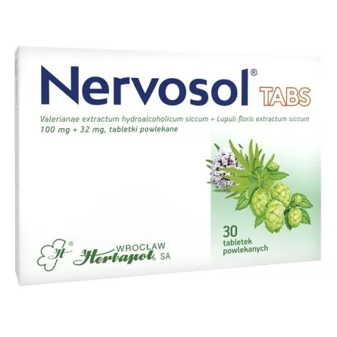 Nervosol TABS, 30 tabletek. Herbapol Wrocław