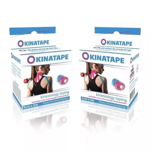 Kinatape Kinesio Taping CZARNY, 1 opakowanie.