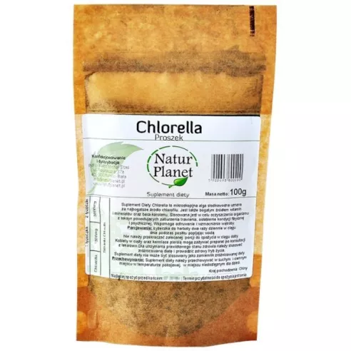 Chlorella 100% w proszku, 100 g. Natur Planet.