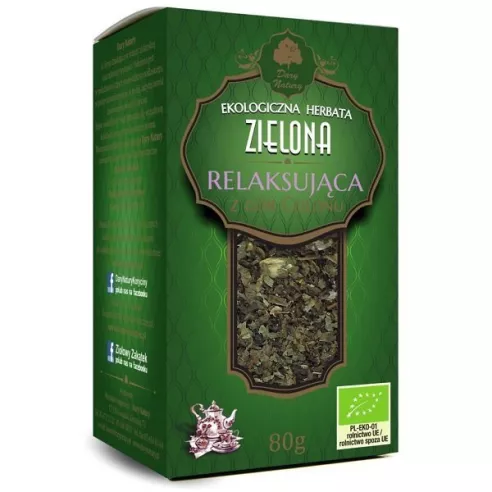 Herbata Zielona Relaksująca EKO, 80 g. Dary Natury