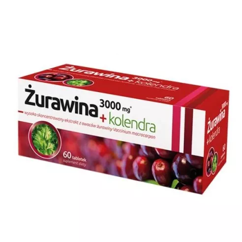 Żurawina i Kolendra, 60 tabletek. Nordfarm