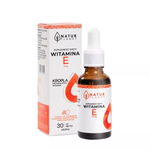 Witamina E, KROPLE, 30 ml. Natur Planet