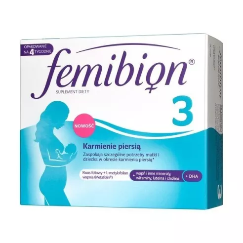 Femibion 3, Karmienie Piersią, 28 + 28 tabletki i kapsułki.