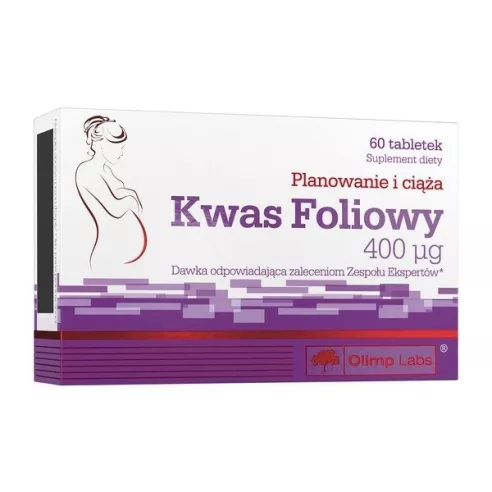 Kwas Foliowy 400 µg. 60 tabletek.(Olimp)