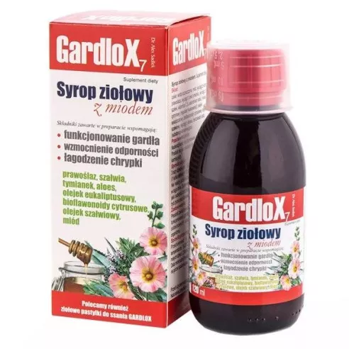 Gardlox 7 SYROP z miodem, 120 ml.