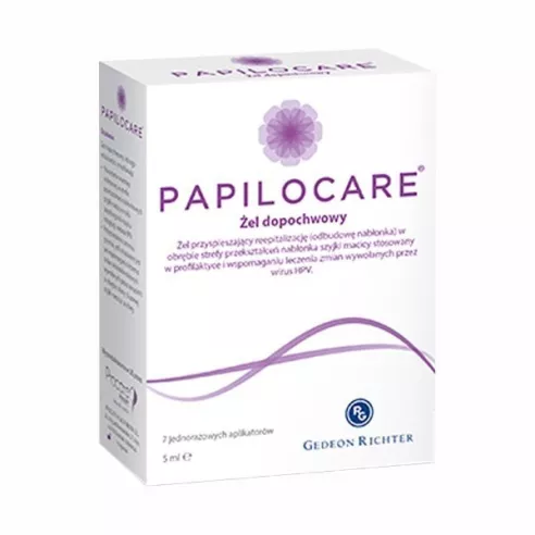 Papilocare, ŻEL dopochwowy, 7 x 5 ml.