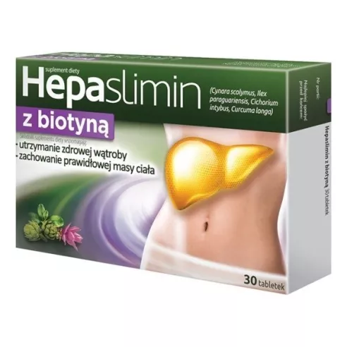 Hepaslimin z Biotyną, 30 tabletek.