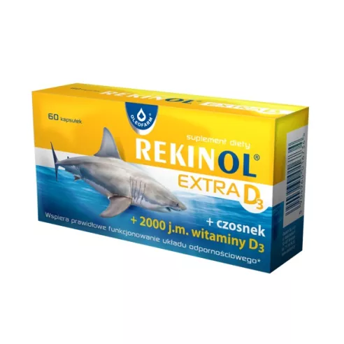 Rekinol EXTRA D3, 60 kapsułek. Oleofarm