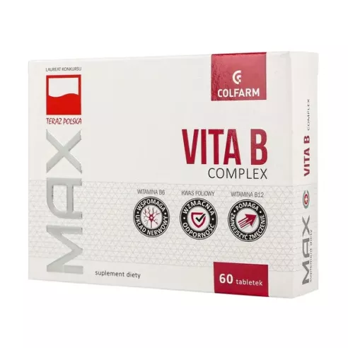 Max Vita B Complex, 60 tabletek. Colfarm