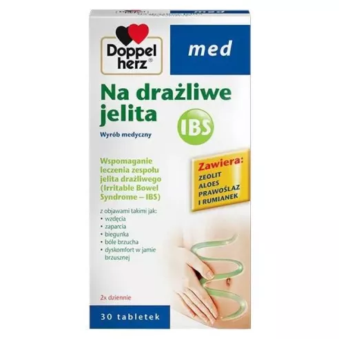 Doppelherz Med, Na Drażliwe Jelita IBS, 30 tabletek.