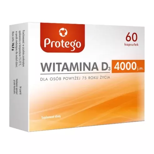 Witamina D3  4000, 60 kapsułek. Protego