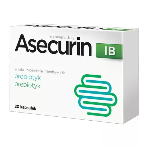 Asecurin IB, 20 kapsułek. Aflofarm