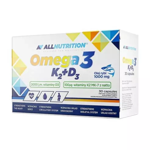 Omega3 K2+D3, 30 kapsułek. AllNutrition