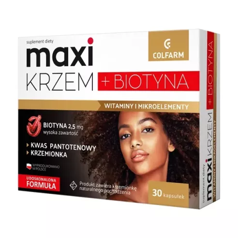 Maxi KRZEM + Biotyna, 30 kapsułek. Colfarm