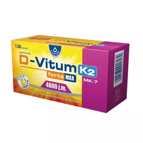 D-Vitum Forte MAX 4000 j.m. K2, 120 kapsułek.