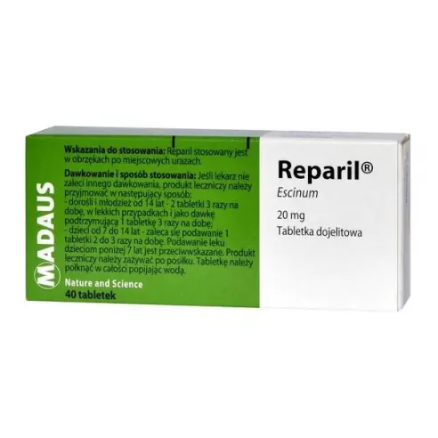 Reparil 20 mg. 40 tabletek.