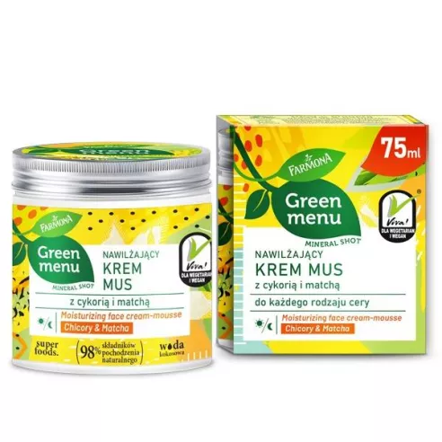 Green Menu, KREM/MUS z Cykorią i Matchą, 75 ml. Farmona 