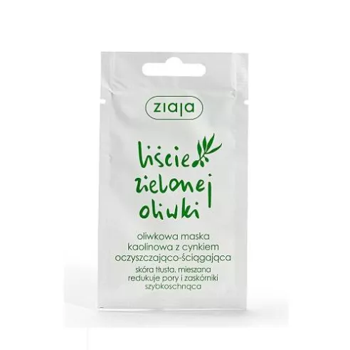 Ziaja Liście Zielonej Oliwki, Maseczka oczyszczająco-ściągająca, 7 ml.