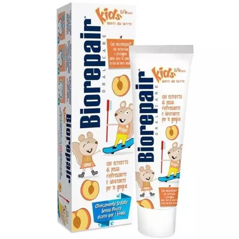 BioRepair Kids Brzoskwinia, PASTA do zębów dla dzieci 0-6 lat, 50 ml.