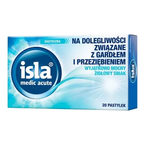 Isla Medic Acute Ziołowy, 20 pastylek do ssania.