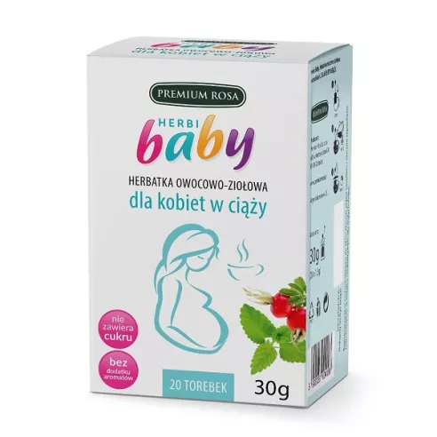 Herbi BABY, Herbatka owocowo-ziołowa dla kobiet w ciąży, 20 saszetek.