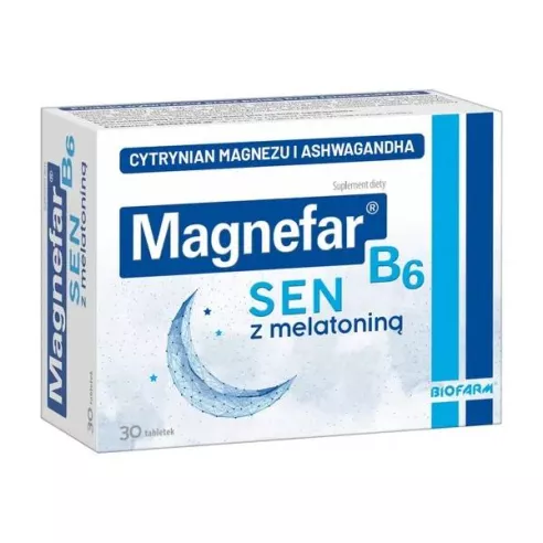 Magnefar B6 SEN 30 tabletek. Biofarm