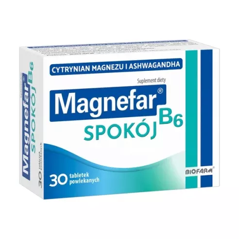 Magnefar B6 Spokój, 30 tabletek. Biofarm