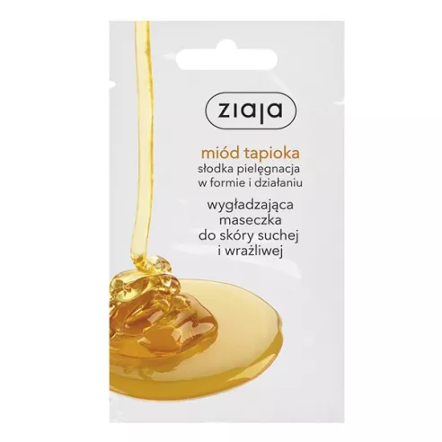 Ziaja Miód Tapioka, Maseczka wygładzająca, 7 ml.