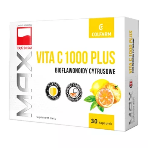 MAX Vita C 1000 PLUS, 30 kapsułek. Colfarm