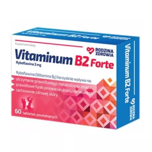 Vitaminum B2 Forte, 60 tabletek. Rodzina Zdrowia