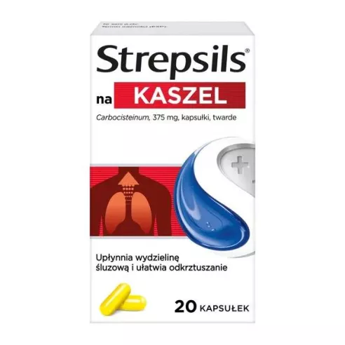 Strepsils na Kaszel, 20 kapsułek.