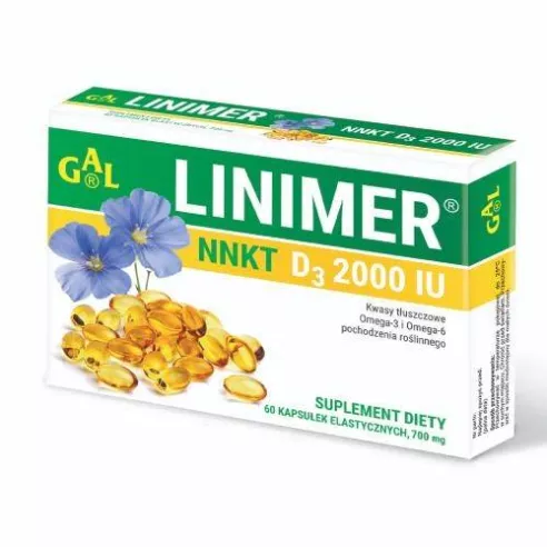 Linimer NNKT D3 2000, 60 kapsułek. Gal