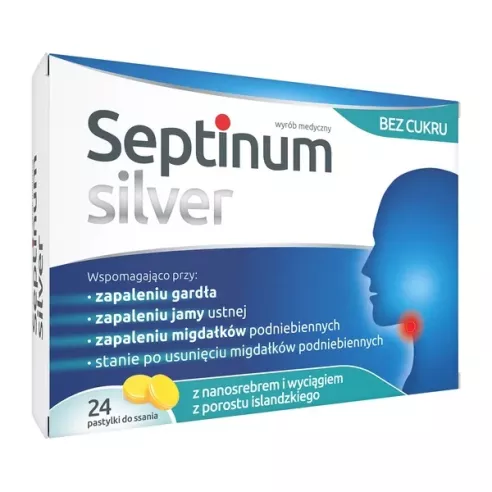 Septinum Silver, 24 pastylki do ssania. Zdrovit