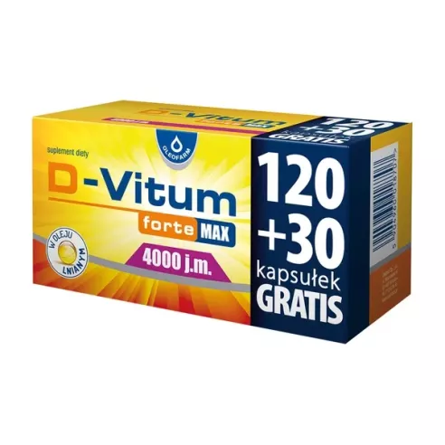 D-Vitum Forte MAX 4000 j.m. 150 kapsułek.