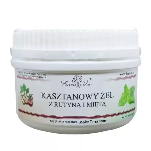 Żel Kasztanowy z Rutyną i Miętą, 350 ml. Farm-Vix