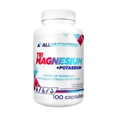 Tri Magnesium + Potassium, 100 kapsułek. AllNutrition