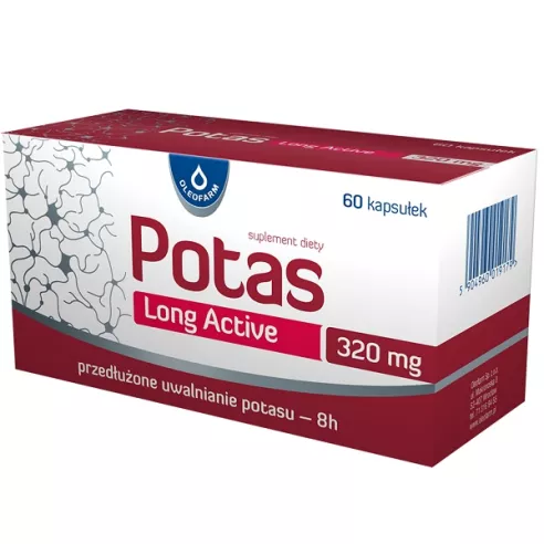 Potas Long Active, 60 kapsułek. Oleofarm