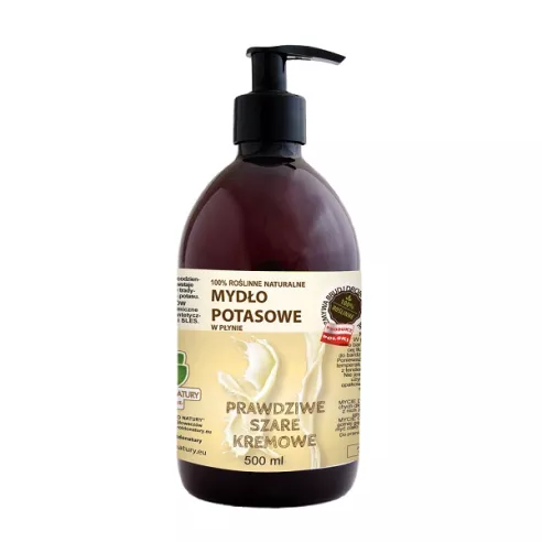 Naturalne szare, kremowe mydło potasowe w płynie, 500 ml. Powrót do Natury