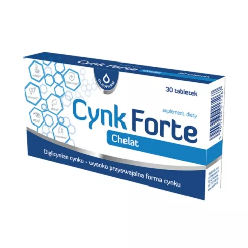 Cynk Forte Chelat, 30 tabletek. Oleofarm