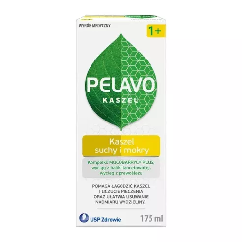 Pelavo 1+ Kaszel suchy i mokry - SYROP, 175 ml. USP Zdrowie