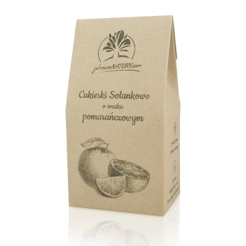 Cukierki solankowe o smaku pomarańczowym, 110 g. Zdrowie Natury