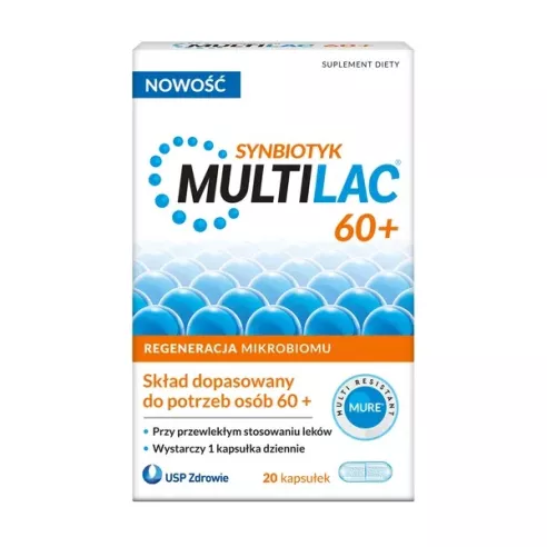 Multilac Synbiotic 60+, 20 kapsułek.