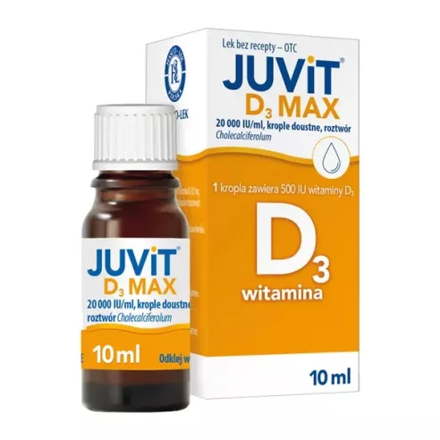 Juvit D3 Max, krople doustne, 10 ml. Hasco