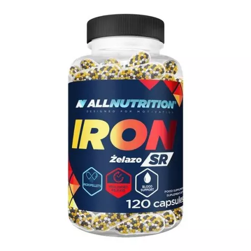 Iron SR, żelazo, 120 kapsułek. AllNutrition