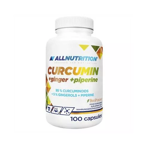 Curcumin + Ginger + Piperine, 100 kapsułek. AllNutrition