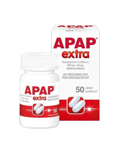 Apap Extra, 50 tabletek.