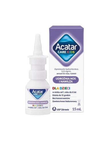 Acatar Care Kids, Aerozol do nosa, 15 ml.